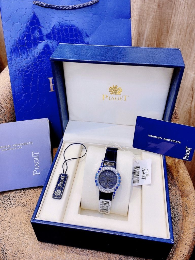 Đồng hồ Piaget nữ dây da màu xanh