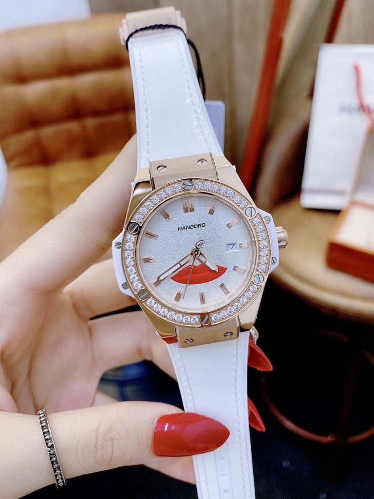 Đồng hồ Huboler nữ mặt tròn