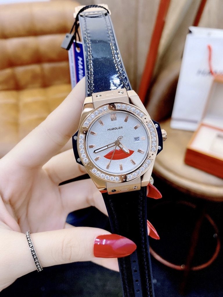 Đồng hồ Huboler nữ mặt tròn