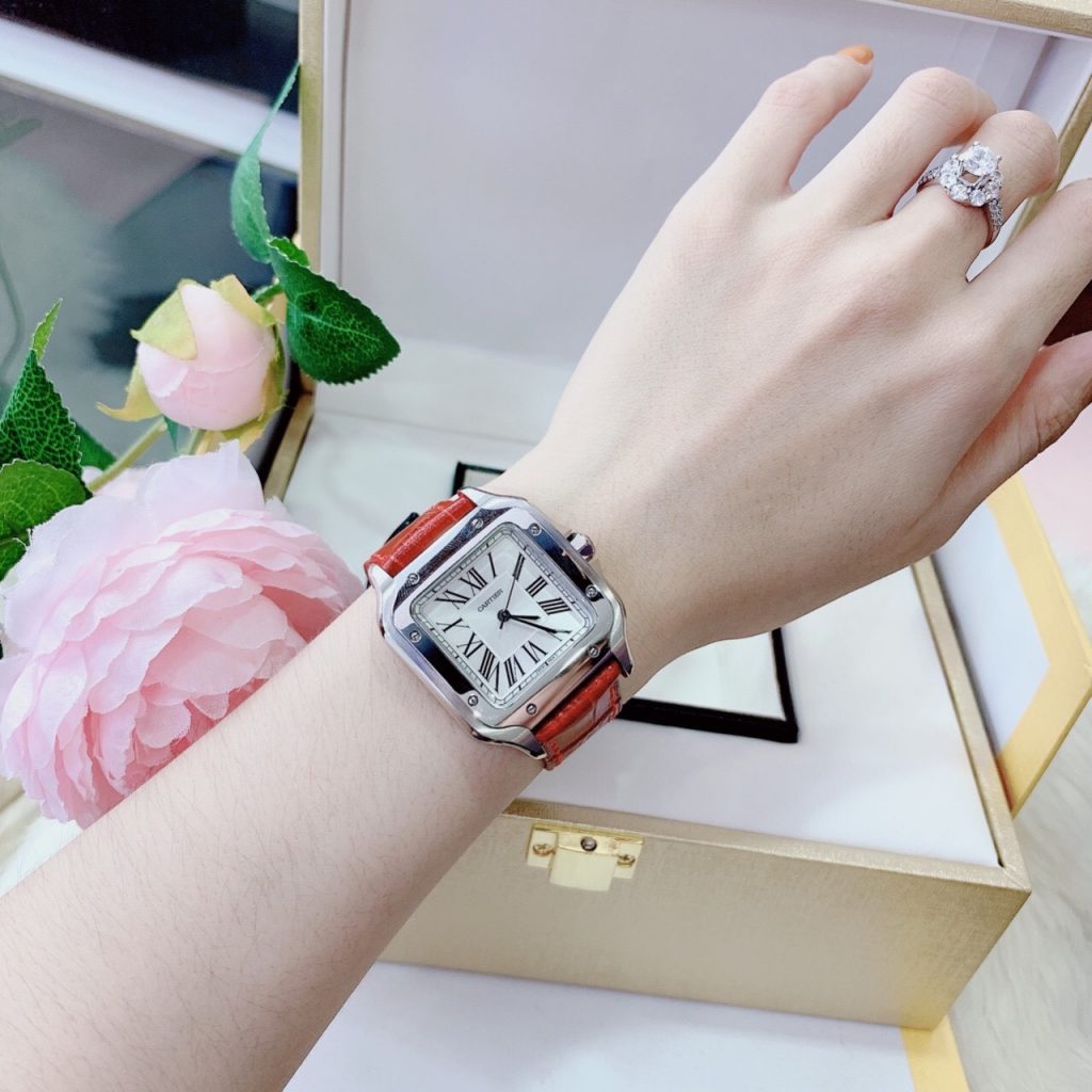 Đồng hồ Cartier dây da nữ