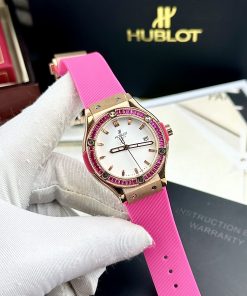 Đồng hồ Hublot nữ dây cao su đính đá Geneve Bigbang cá tính sang chảnh 33mm