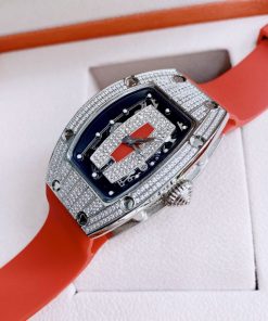 Đồng hồ Hanboro nữ chính hãng đính đá dây cao su phiên bản RM 36mm (1)