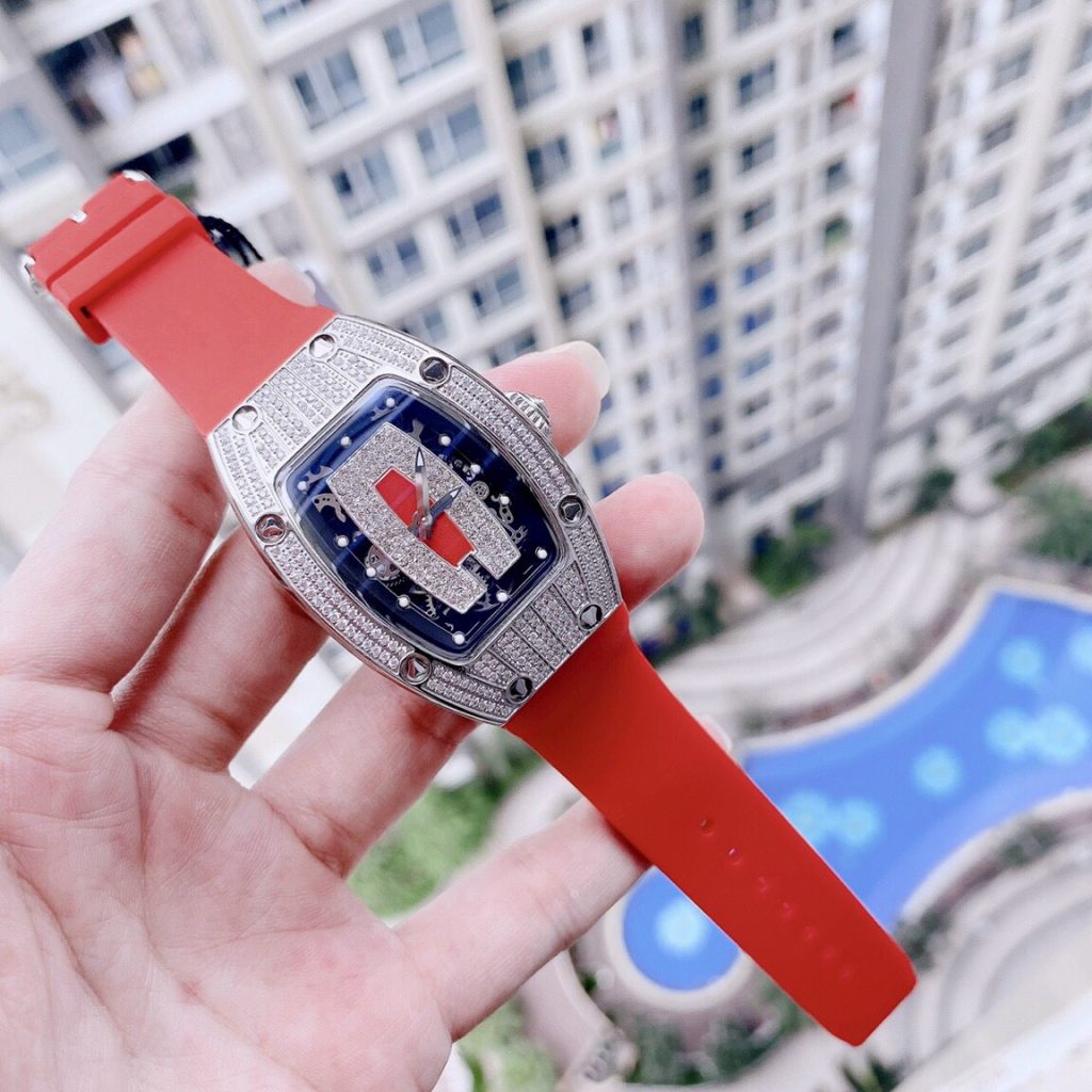 Đồng hồ Hanboro nữ chính hãng đính đá dây cao su phiên bản RM 36mm (1)