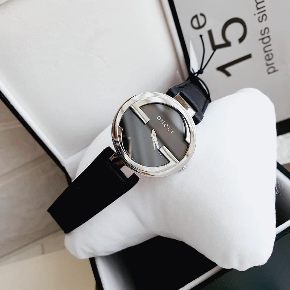 Đồng hồ Gucci nữ dây da màu đen