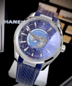 Đồng hồ Omega Seamaster Aqua Terra Worldtimer máy Nhật màu xanh (1)