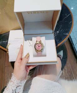 Đồng hồ Versace nữ dây da màu hồng