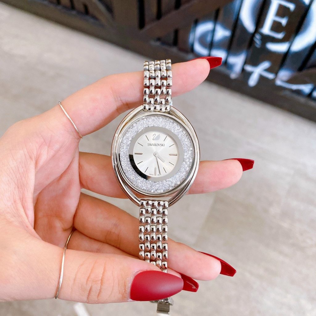 Đồng hồ swarovski mặt đá xoay