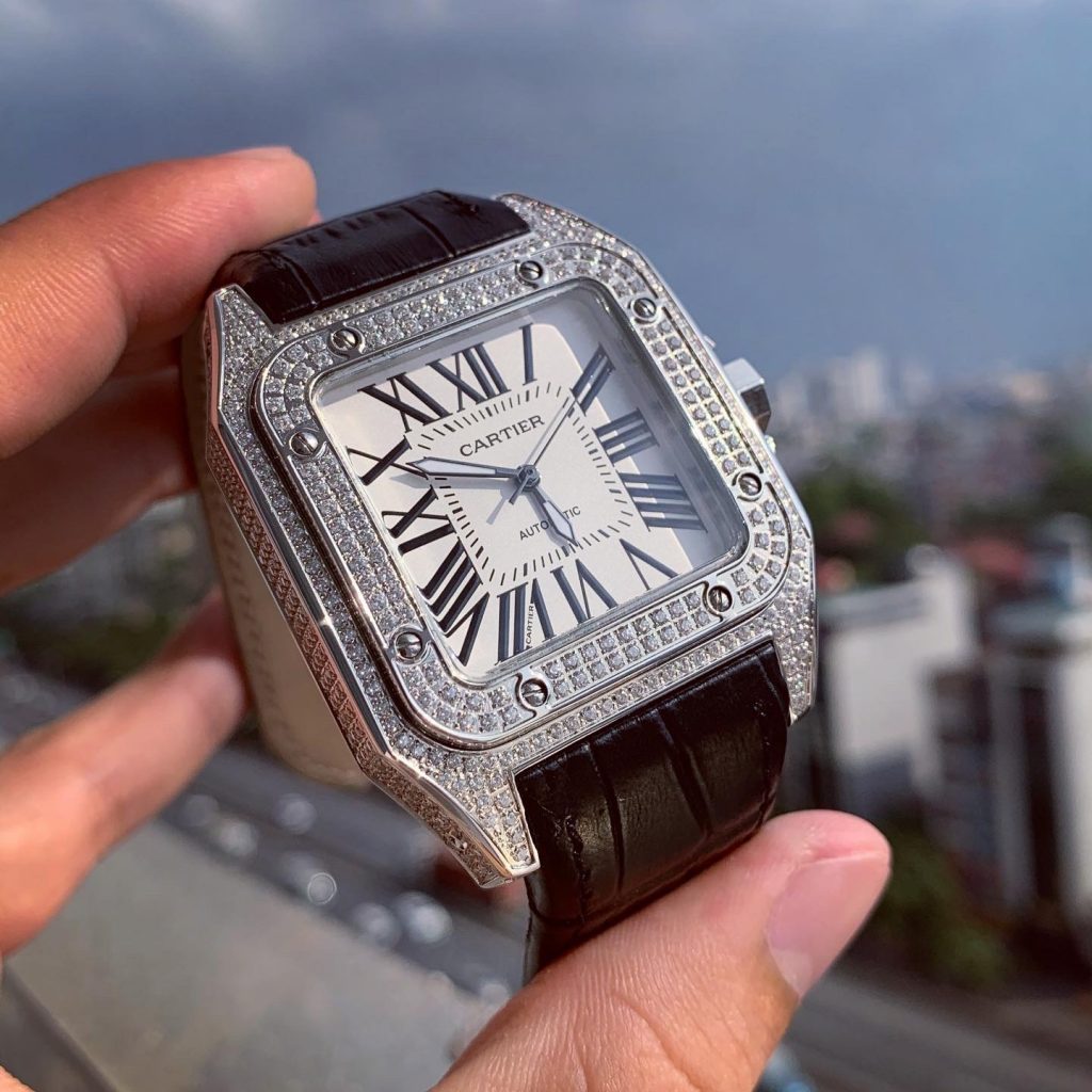 Đồng hồ Cartier nam mặt vuông