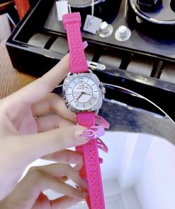 Đồng hồ Coach nữ dây cao su màu hồng