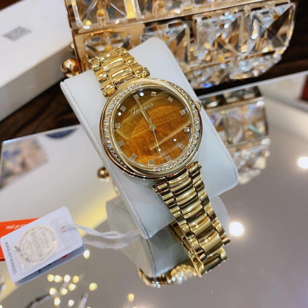 Đồng hồ Davena nữ mặt tròn