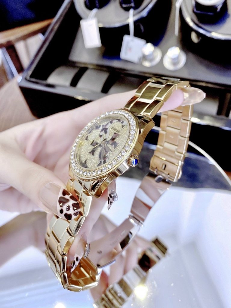Đồng hồ Guess nữ mặt tròn