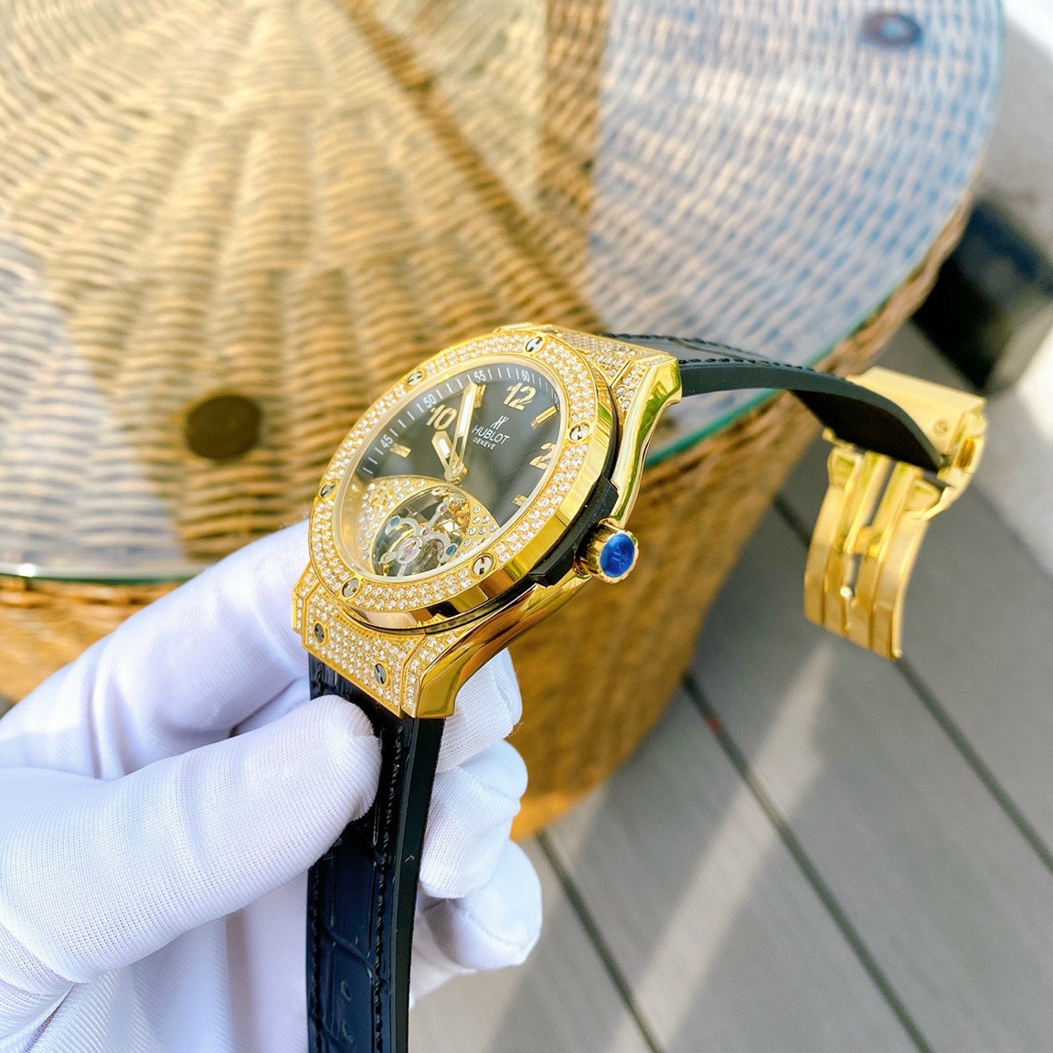 Đồng hồ Hublot nam đính đá Đồng hồ Hublot nam đính đá