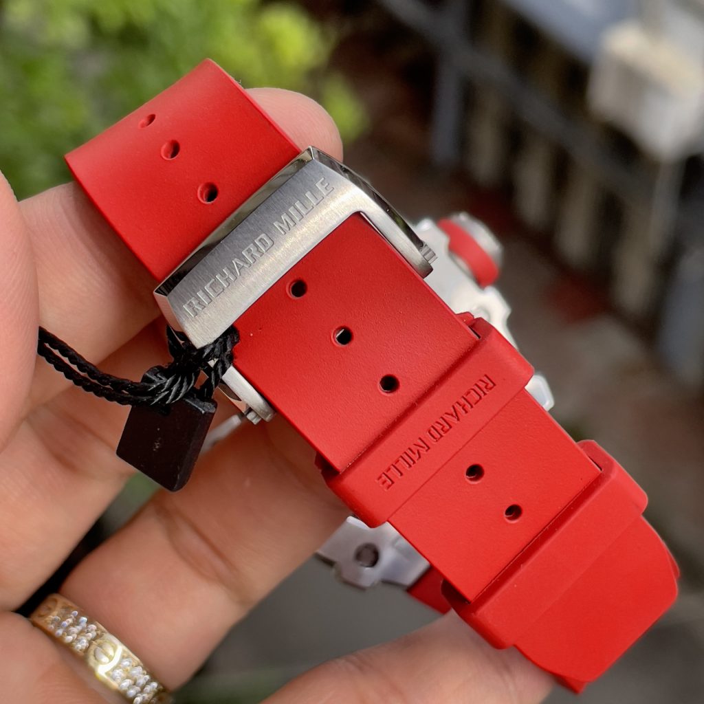 Đồng hồ Richard Mille nam dây cao su màu đỏ