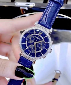 Đồng hồ Swarovski nữ dây da màu xanh dương