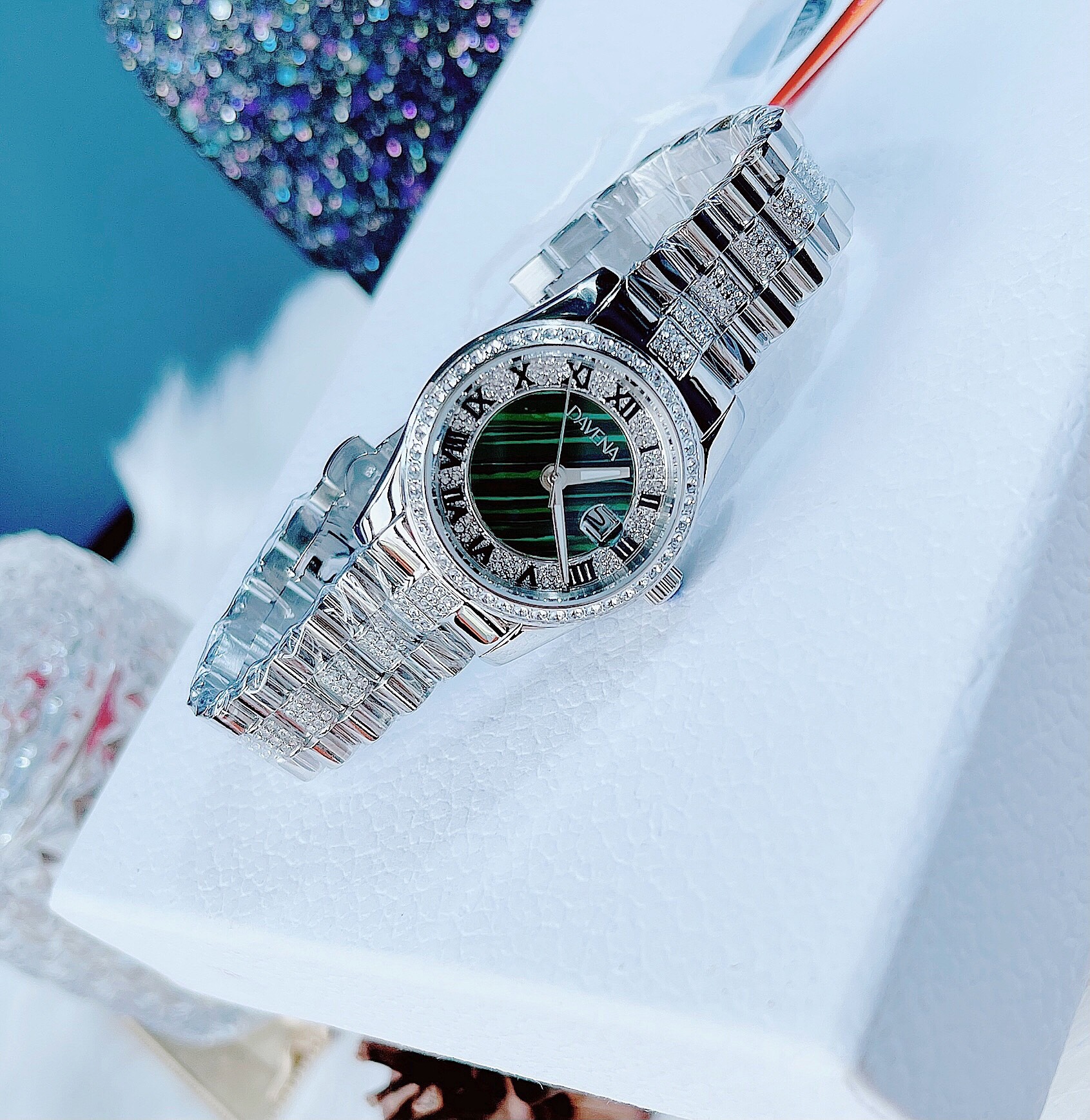 Đồng hồ Davena nữ đính đá