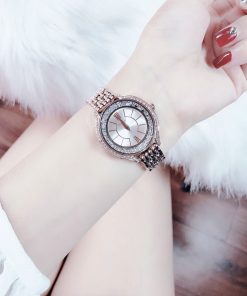 Đồng hồ nữ mặt tròn Davena