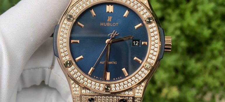 Đồng hồ Hublot Classic Fusion King Gold Full Diamond