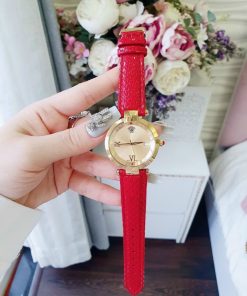 Đồng hồ Versace nữ dây da màu đỏ
