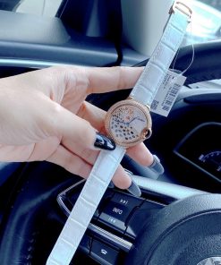 Đồng hồ Cartier nữ dây da màu trắng