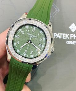 Đồng hồ Patek Philippe dây cao su màu xanh lá