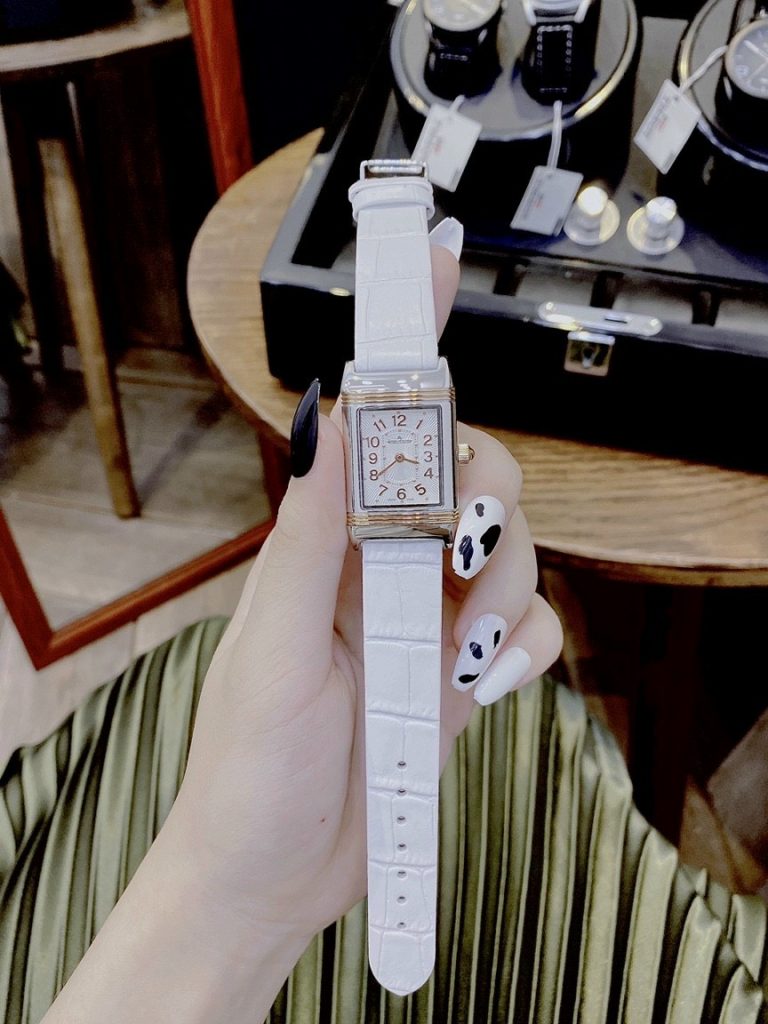 Đồng hồ Jaeger Lecoultre nữ dây da màu trắng