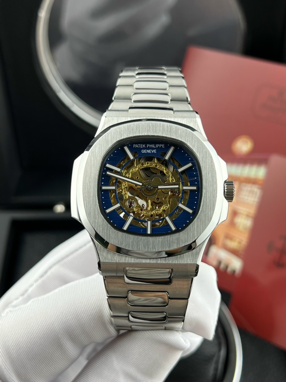 Đồng hồ Patek Philippe cơ lộ máy Đồng hồ Patek Philippe cơ lộ máy