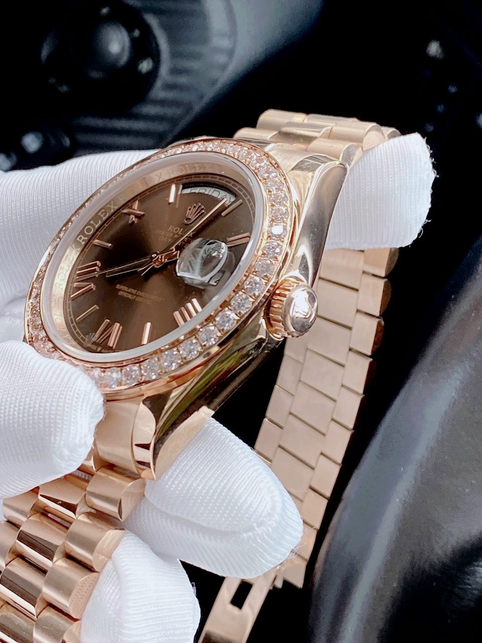 Đồng hồ Rolex màu cafe Đồng hồ Rolex màu cafe