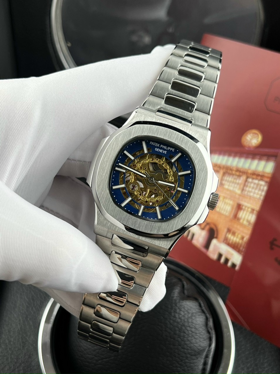 Đồng hồ cơ lộ máy Patek Philippe Đồng hồ cơ lộ máy Patek Philippe