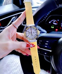 Đồng hồ Hublot nữ dây cao su màu vàng