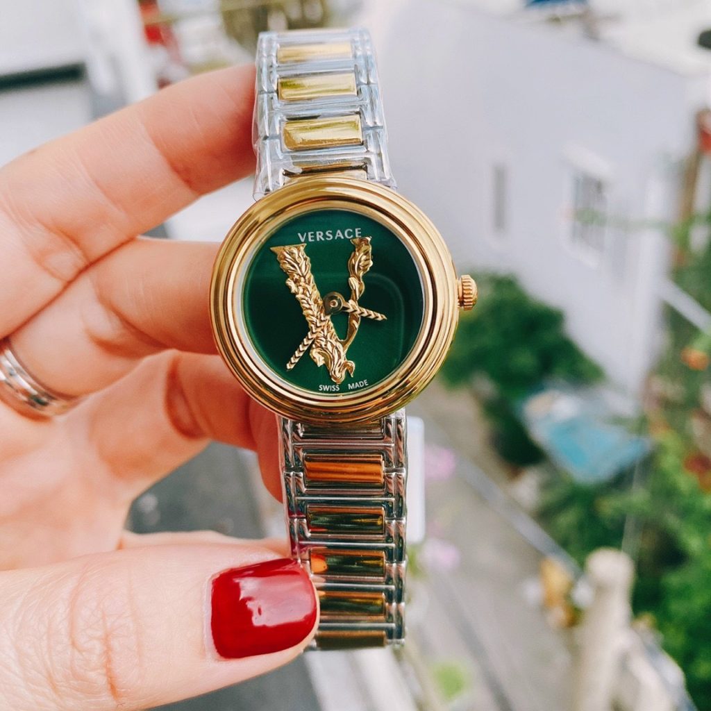 Đồng hồ nữ mặt tròn Versace