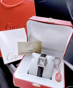 Đồng hồ Cartier nữ mặt vuông đính đá