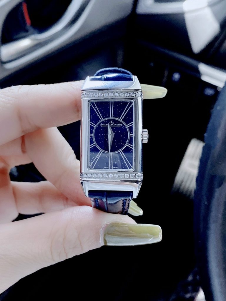 Đồng hồ Jaeger Lecoultre nữ dây da màu xanh dương