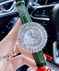 Đồng hồ Royal Crown nữ dây da màu xanh lá cây