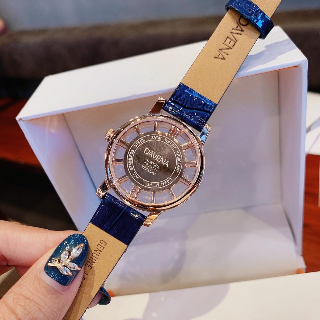 Đồng hồ nữ dây da Davena chính hãng
