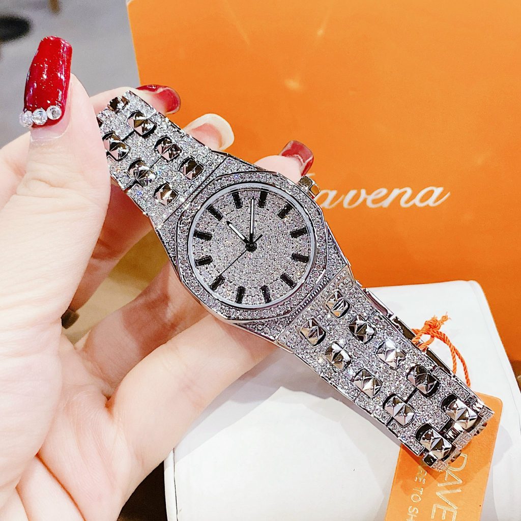 Đồng hồ Davena nữ chính hãng Davena D61692 siêu phẩm đính đá 30mm