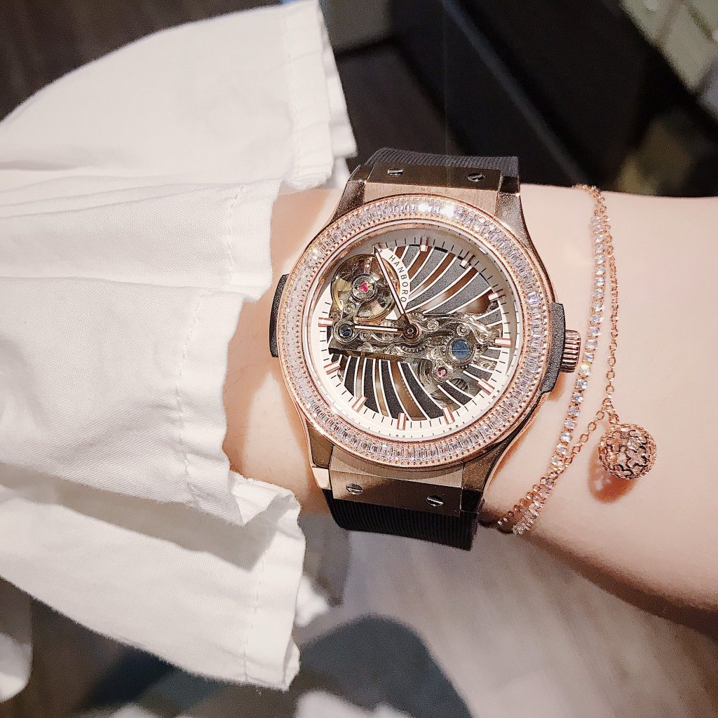 Đồng hồ Hanboro nữ đính đá