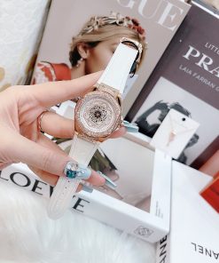 Đồng hồ nữ dây cao su Hanboro màu trắng