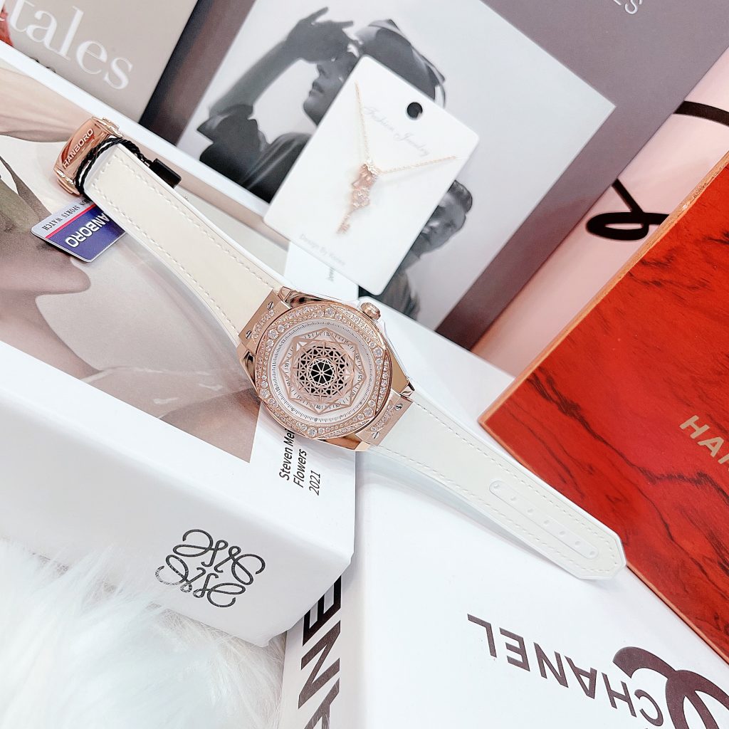 Đồng hồ nữ đính đá Hanboro Huboler