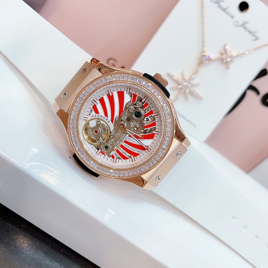 Đồng hồ nữ đính đá Hanboro by Huboler