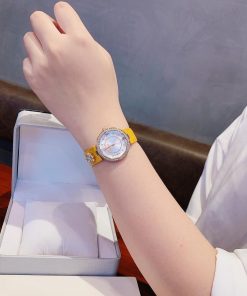 Đồng hồ Davena nữ mặt tròn đính đá