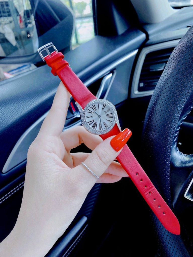 Đồng hồ Piaget nữ dây da màu đỏ