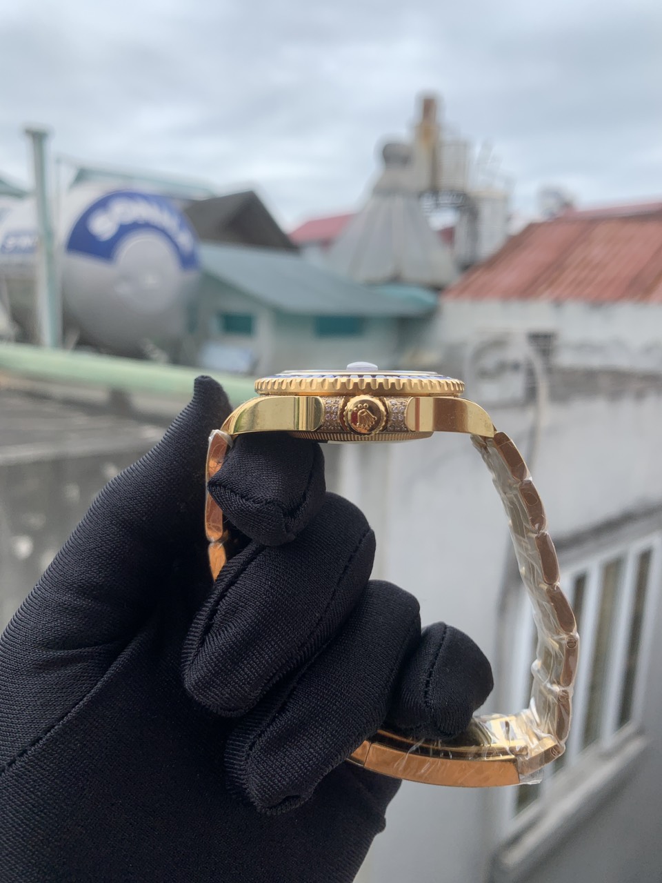 Đồng hồ Rolex đính đá máy cơ Nhật