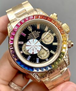 Đồng hồ Rolex nam đính đá 7 sắc