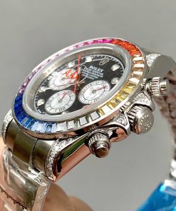 Đồng hồ Rolex nam đính đá 7 sắc