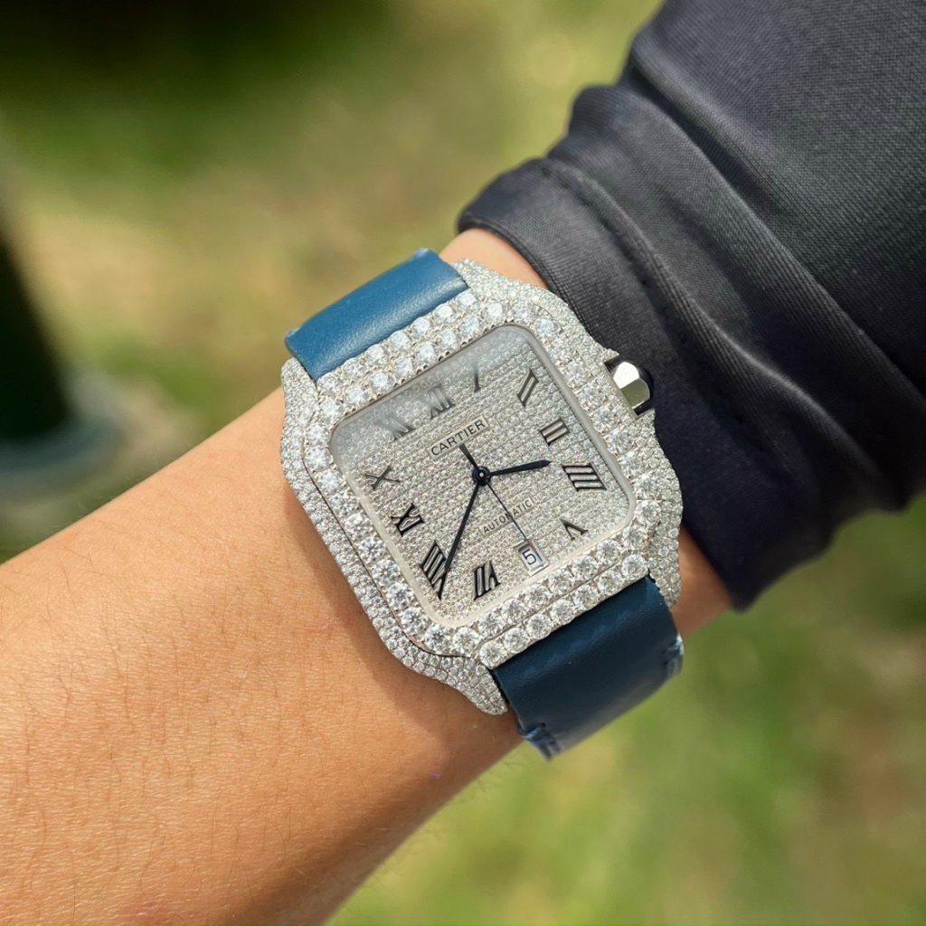 Độ kim cương thiên nhiên đồng hồ Cartier