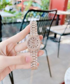 Đồng hồ Davena nữ chính hãng xách tay mặt tròn Rose Gold (6)
