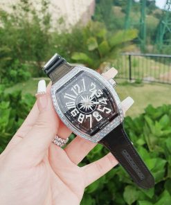 Đồng hồ Franck Muller nam dây cao su màu đen