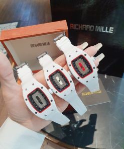 Đồng hồ Richard Mille nữ dây cao su màu trắng