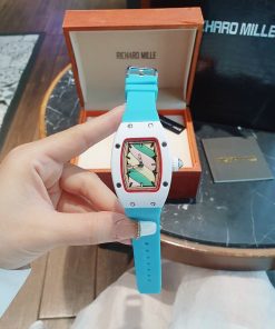 Đồng hồ Richard Mille nữ dây cao su màu xanh dương