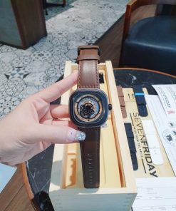 Đồng hồ SevenFriday nam dây da màu nâu